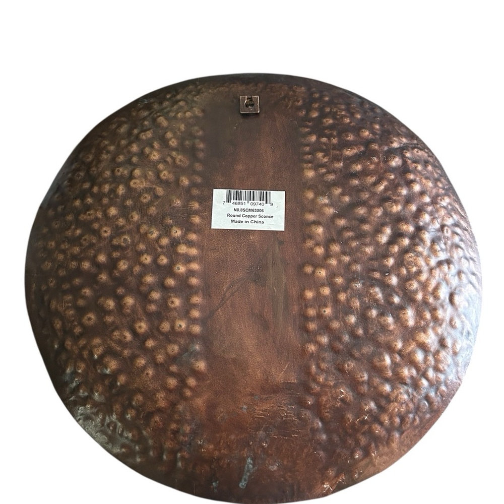 Farmhouse Rustic Copper large wall Sconce - Picture 3 of 3